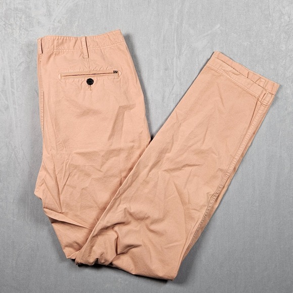 Billy Reid Other - Billy Reid Chino Pant Mens 34x33 Orange/Pink Khaki Pima Cotton Office Casual